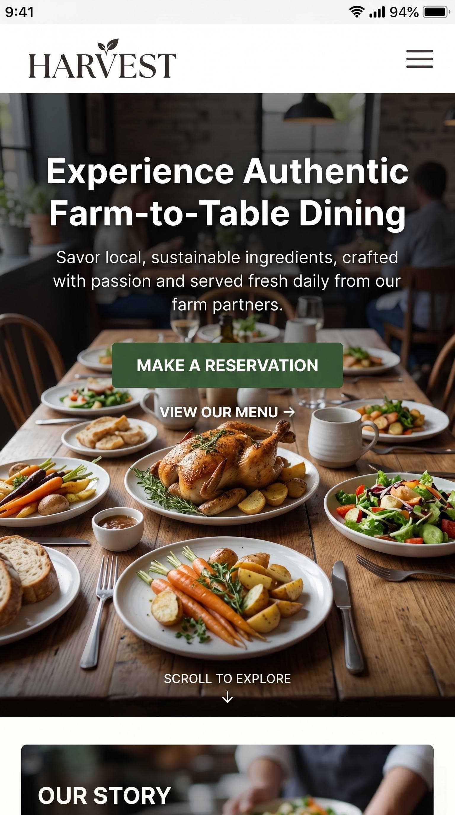 Restaurant Website (Concept Design)